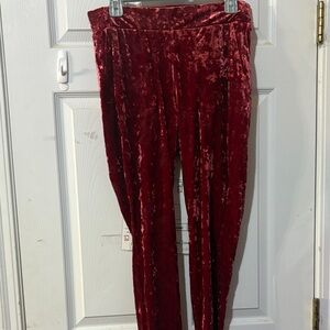 TorridVelvet Red/ Burgundy  Pants sz 2